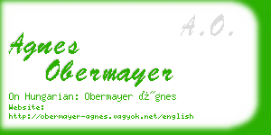 agnes obermayer business card